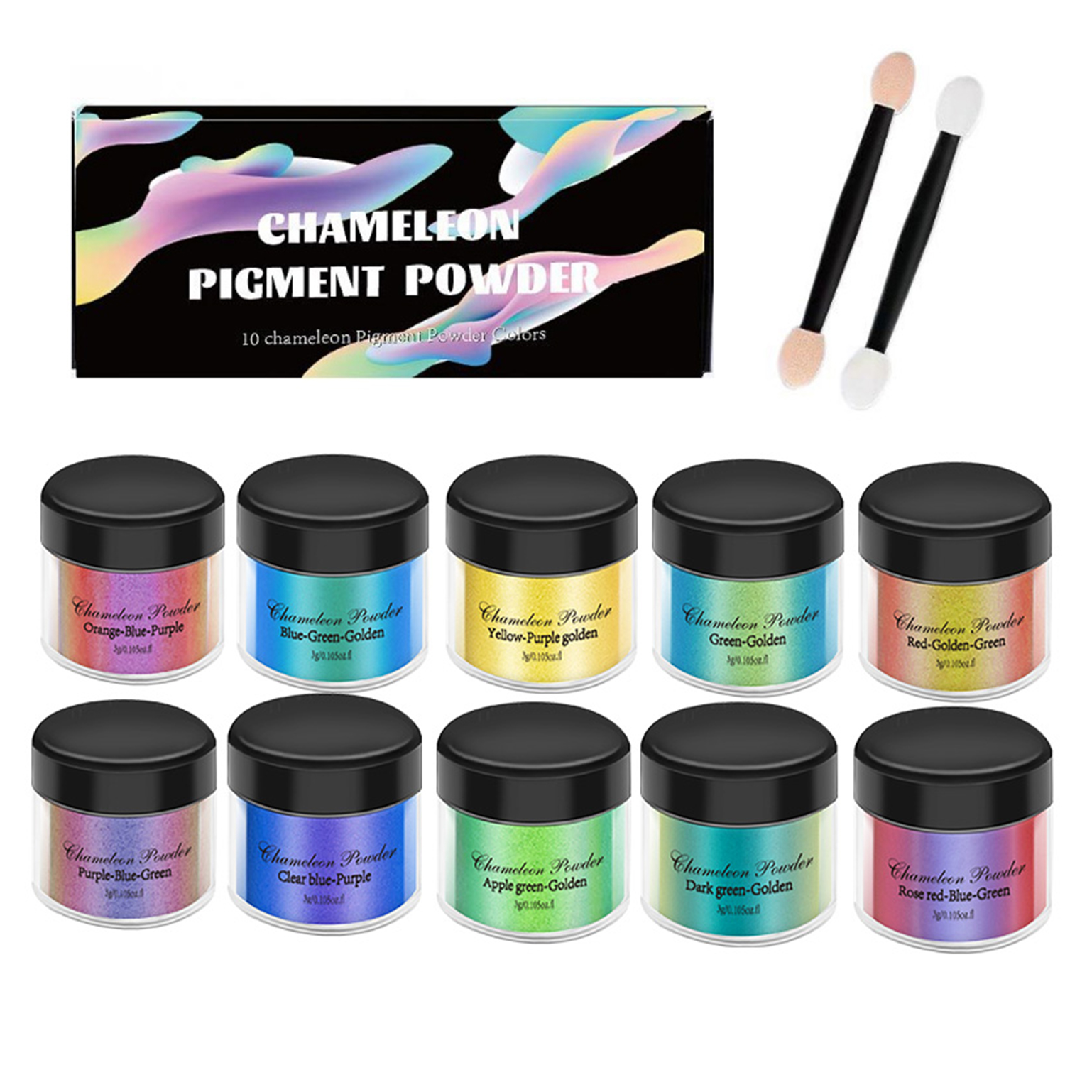 Resin Art Tool Kit - 10/20pcs Mirror Chameleons Pigment Set Pearl