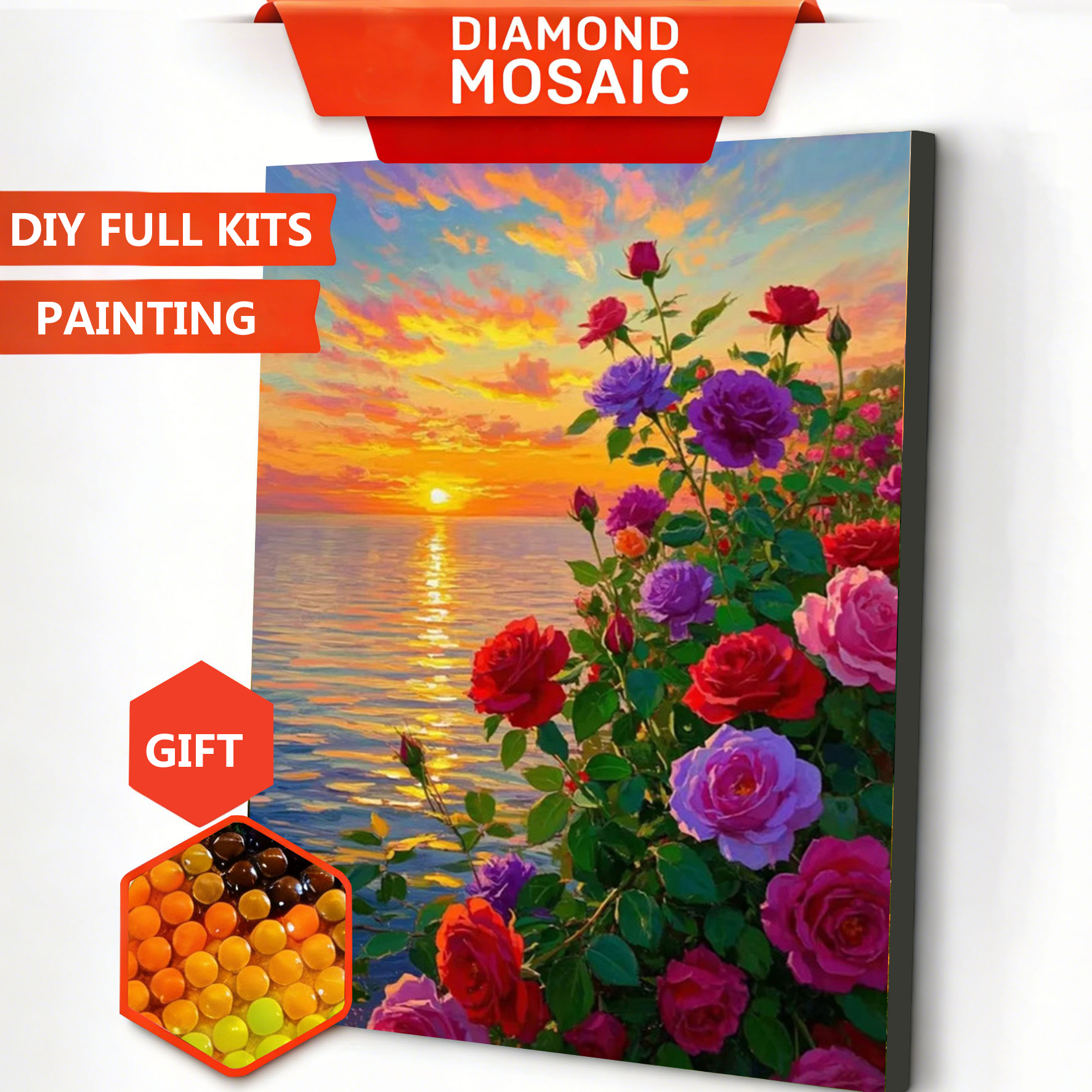 Resin Art For Rose - AZQSD Diamond Art Paintings Rose Flower