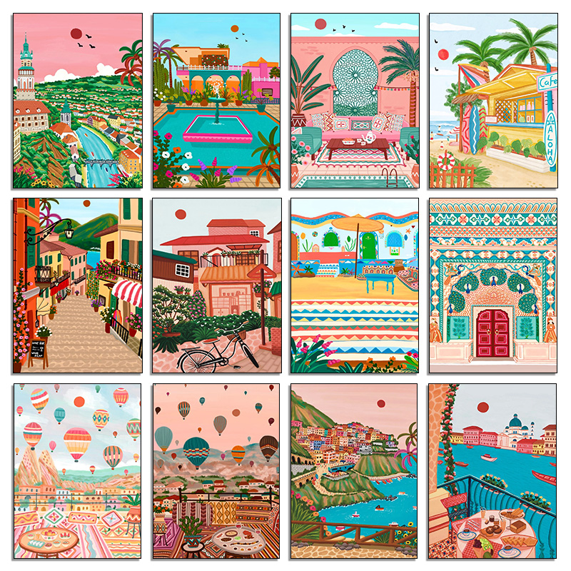 Resin Art On Wall - Nordic Morocco Marrakech Cappadocia India Gate