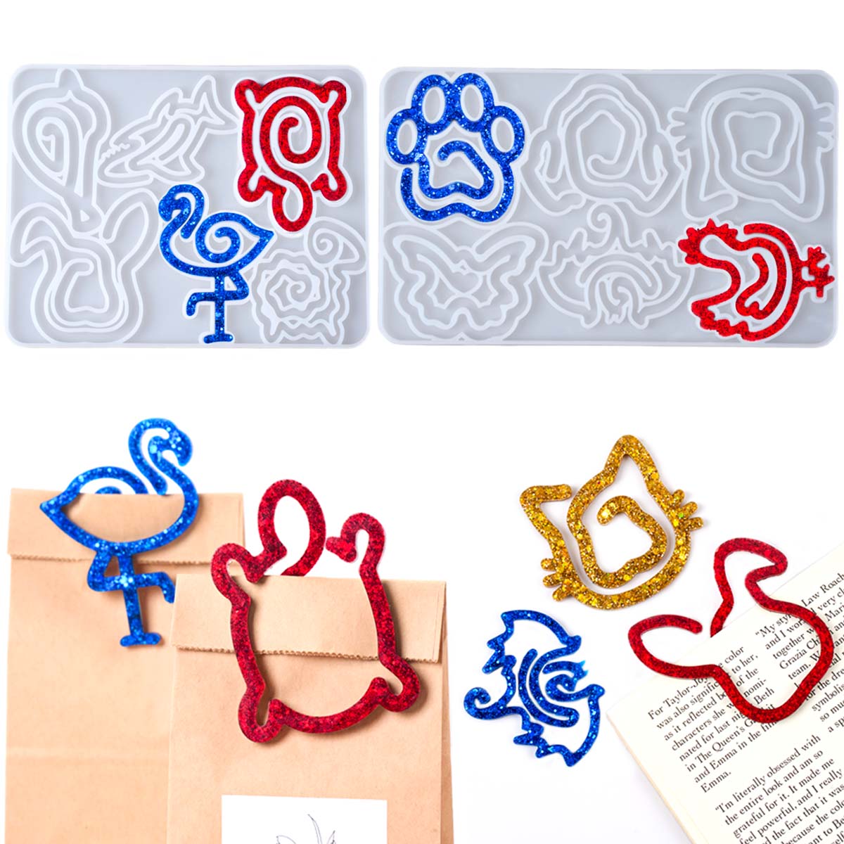 Resin Art Mould - 3D Animal Bookmark Silicone Mold DIY