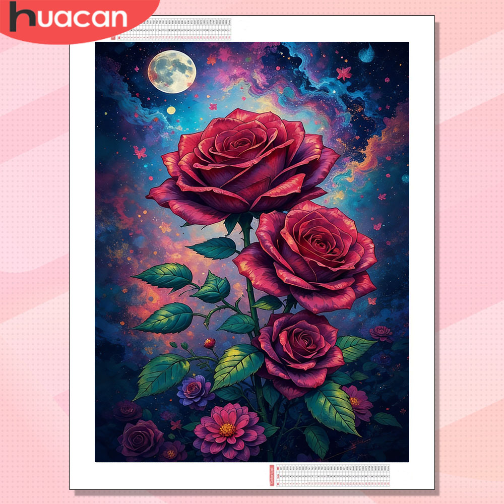 Resin Art For Rose - HUACAN Diamond Mosaic 5d Rose Flower