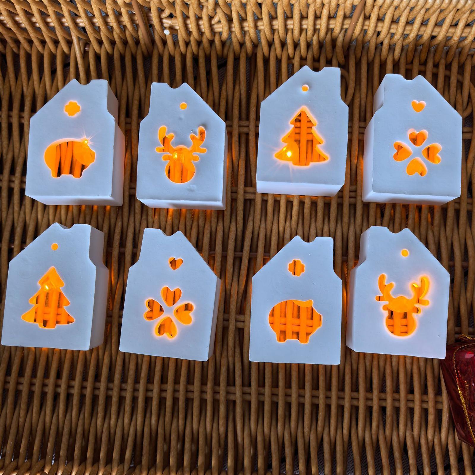 Resin Art Mould - House Silicone Mold 4-Cavity Christmas Mould