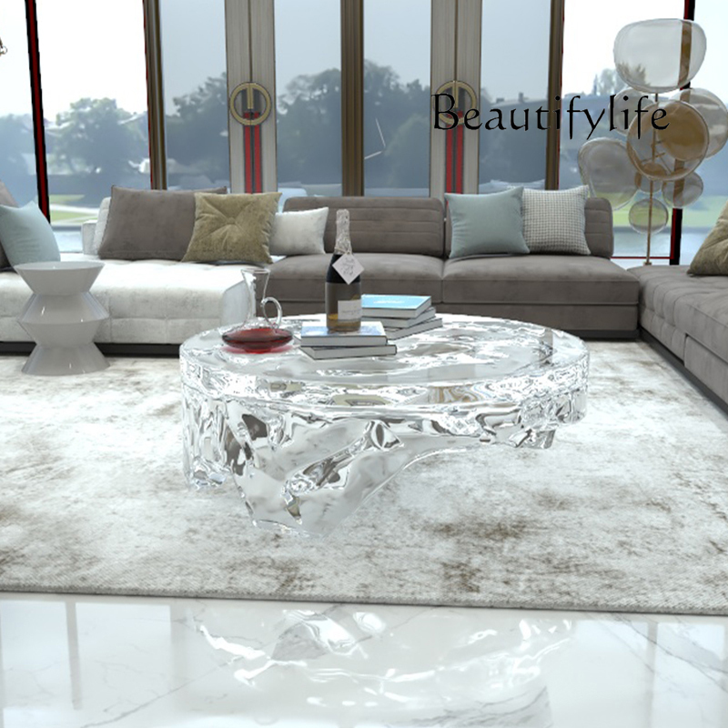 Resin Art Coffee Table - Modern minimalist art special-shaped resin coffee