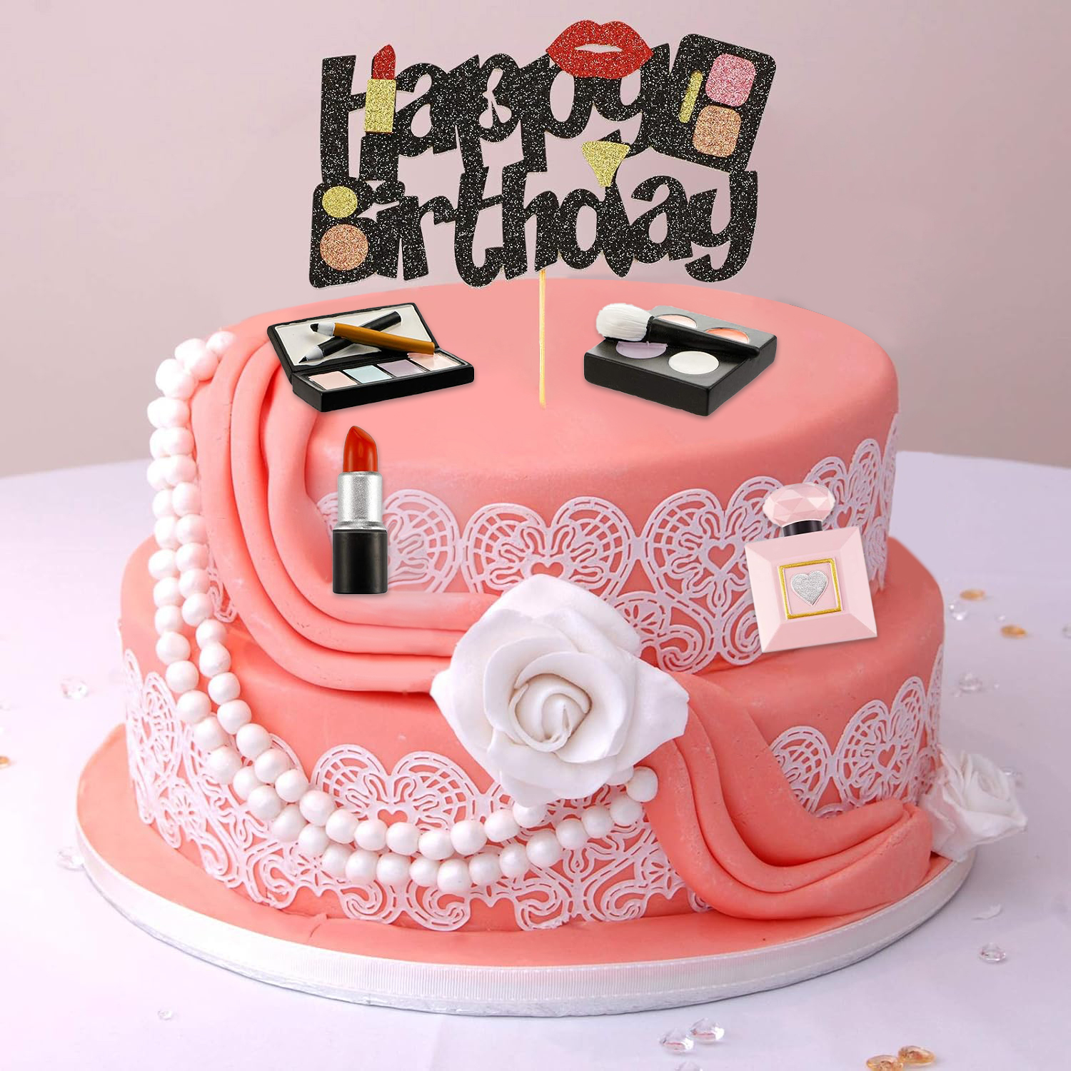 Makeup Themed Cake Toppers Res - Resin Art Alphabet incelemesi ve fiyatı