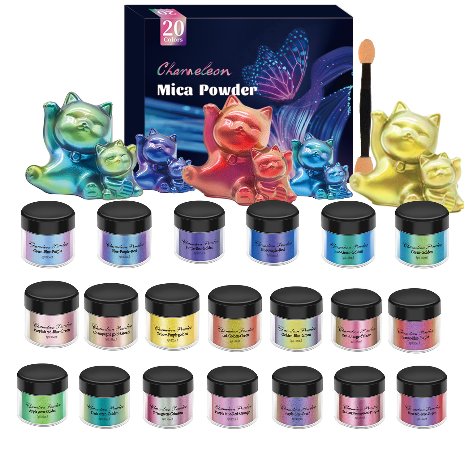 10/20pcs Mirror Chameleons Pig - Resin Art Tool Kit incelemesi ve fiyatı