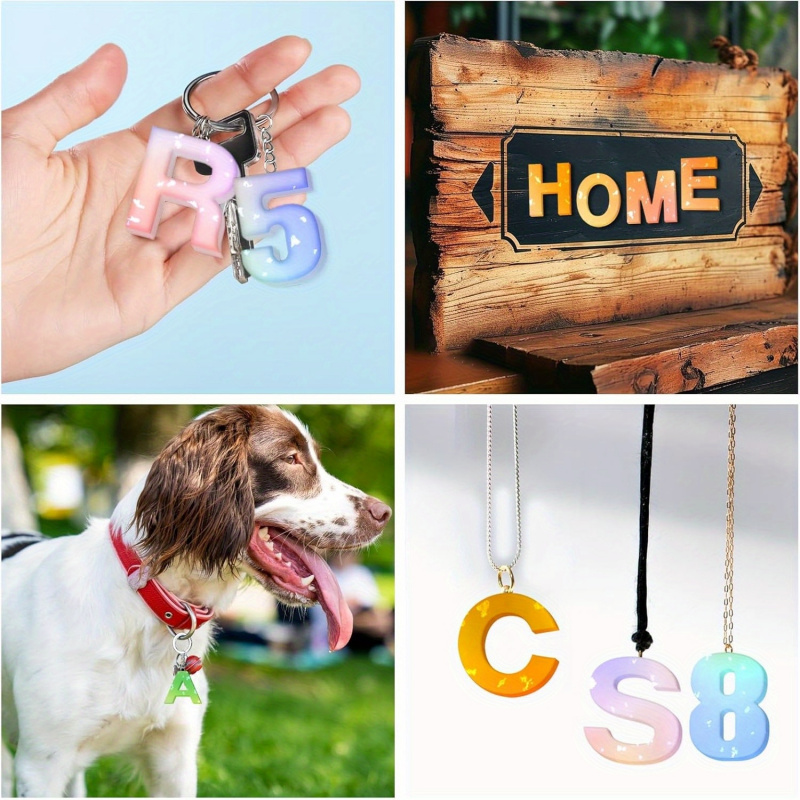 1 Silicone letter mold、Epoxy r - Resin Art Alphabet incelemesi ve fiyatı