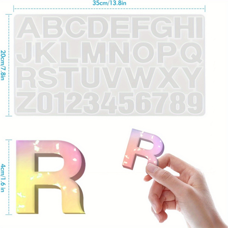 1 Silicone letter mold、Epoxy r - Resin Art Alphabet incelemesi ve fiyatı