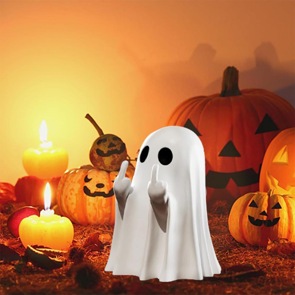 Middle Finger Cute Ghost Statu - Resin Art Coffee Table incelemesi ve fiyatı