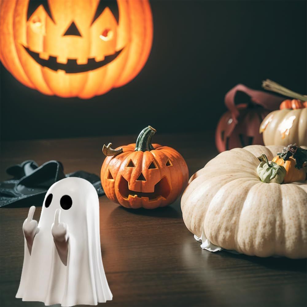 Middle Finger Cute Ghost Statu - Resin Art Coffee Table incelemesi ve fiyatı