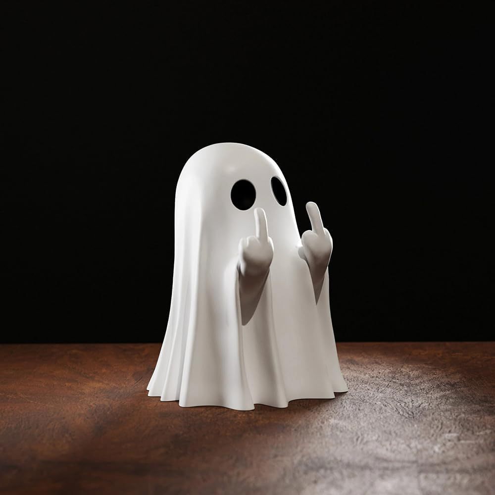 Middle Finger Cute Ghost Statu - Resin Art Coffee Table incelemesi ve fiyatı