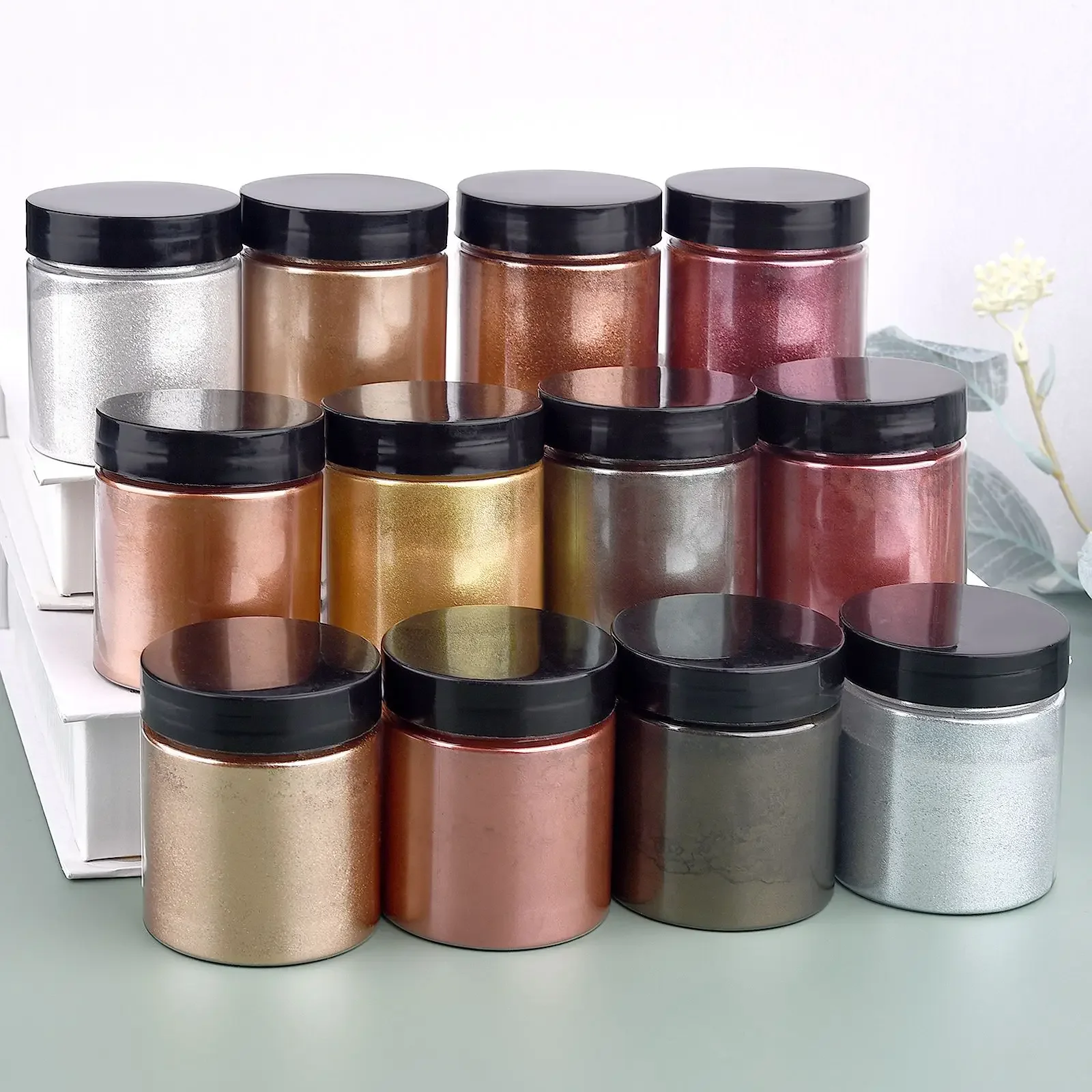 50g/Bottle Metallic Glitter Po - Pearl Powder Resin incelemesi ve fiyatı