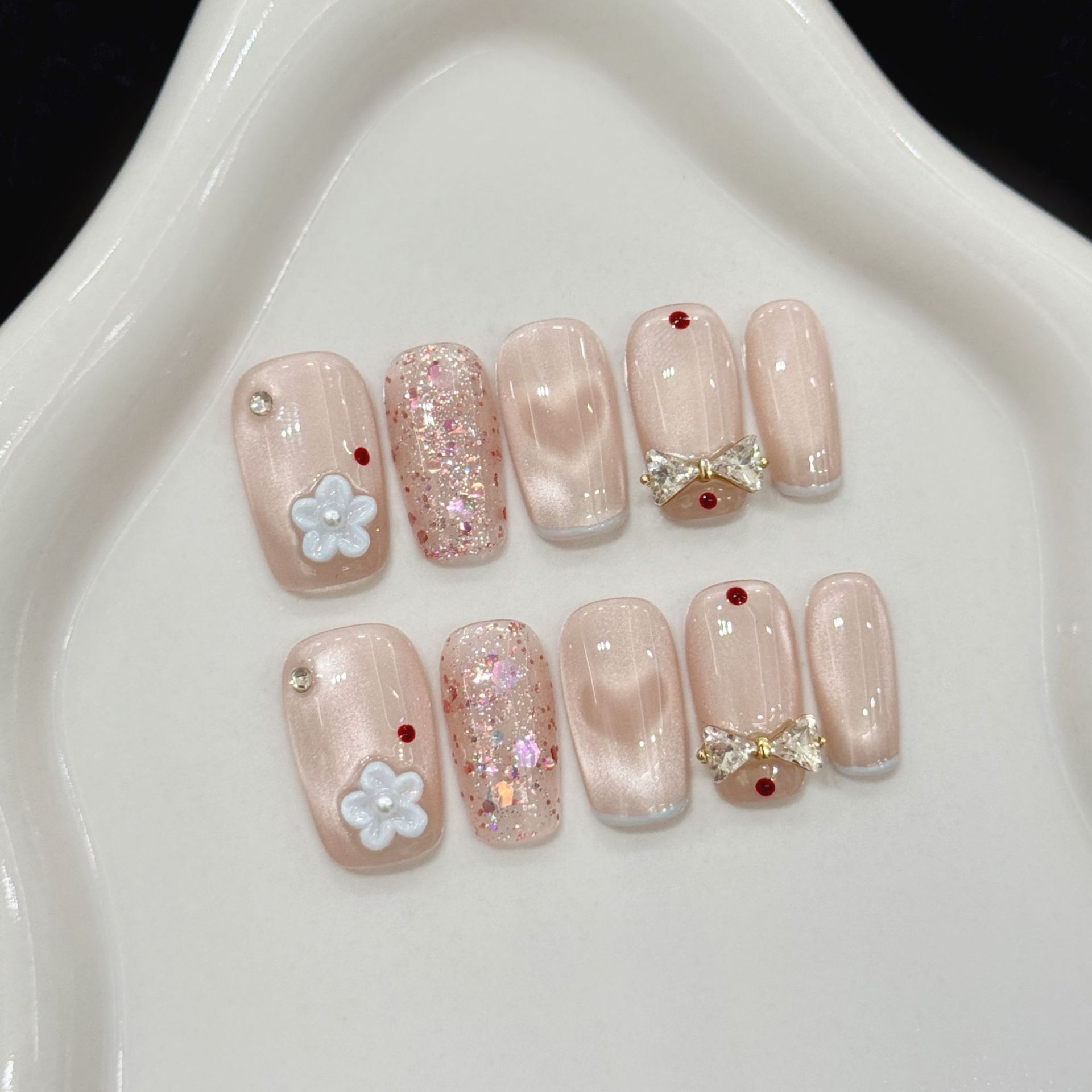 10pcs Glitter Love Design Hand - Resin Art Of Flowers incelemesi ve fiyatı