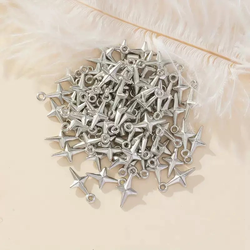 100pcs 16x8mm Charms Shining S - Resin Art Notes incelemesi ve fiyatı