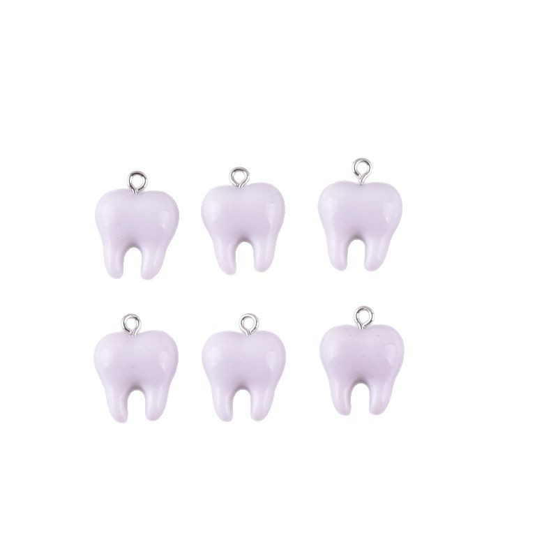10pcs Cute White Teeth Resin P - Resin Art Notes incelemesi ve fiyatı