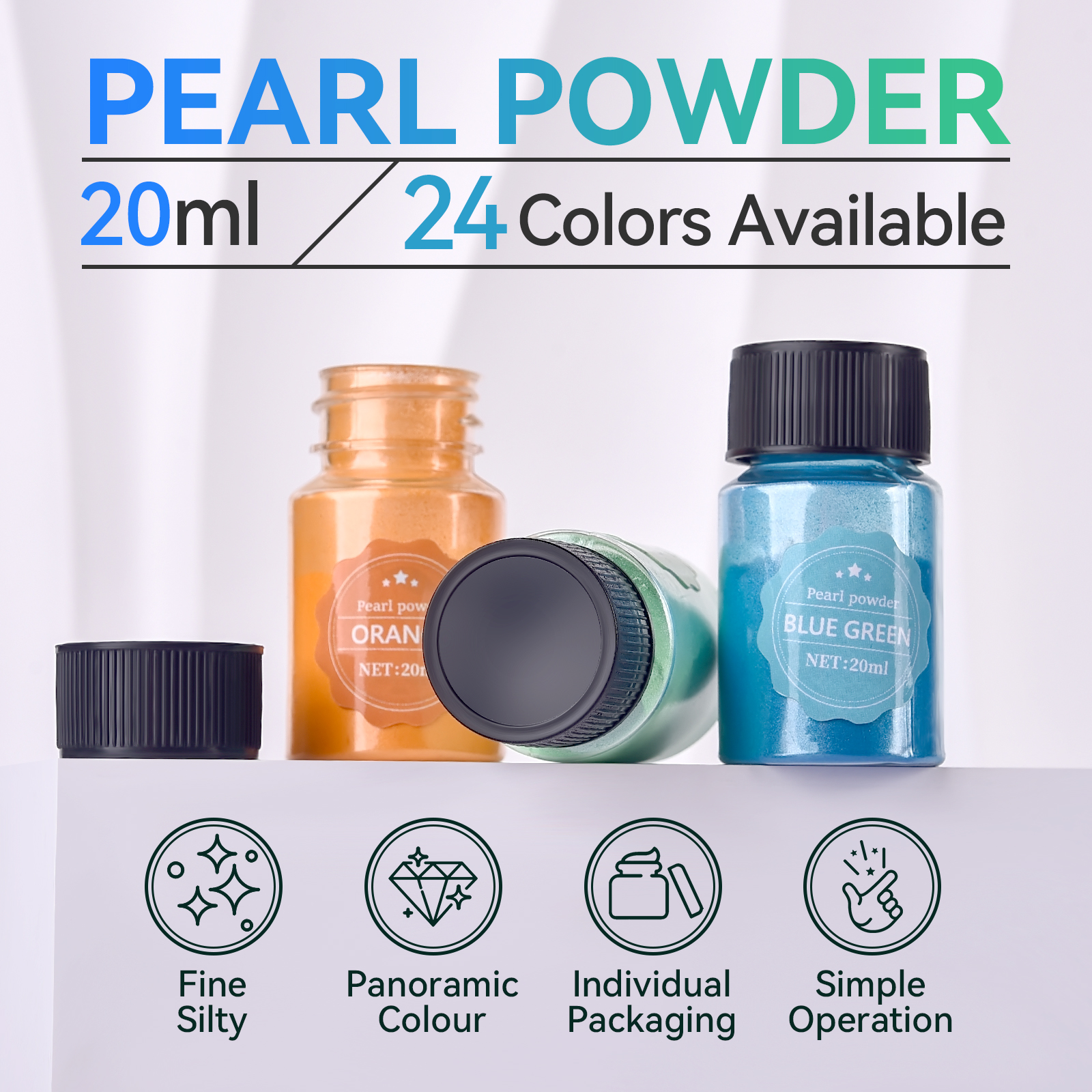 24 Color 10g Epoxy Resin Dye M - Pearl Powder Resin incelemesi ve fiyatı