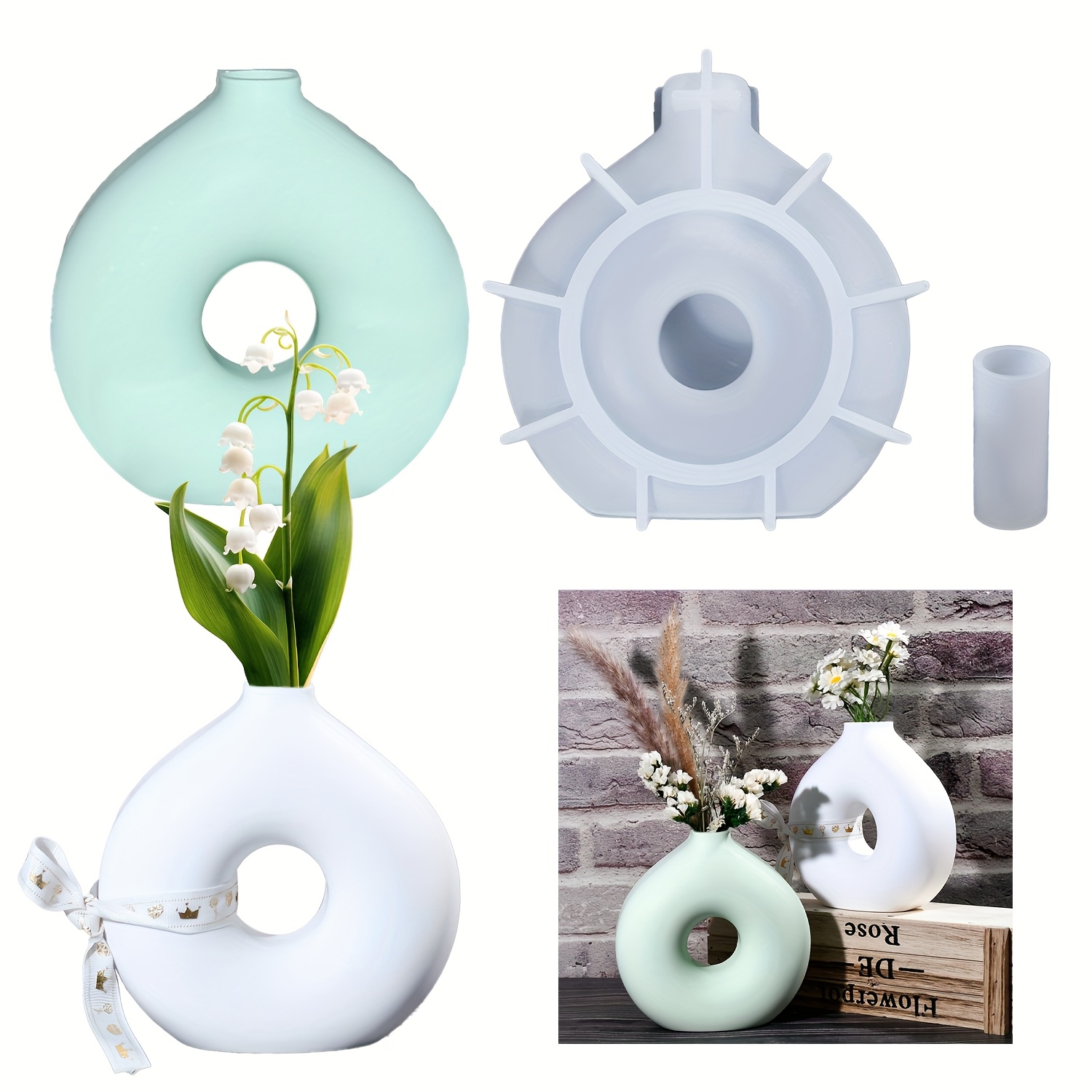 1 DIY Round Vase Silicone Moul - Resin Art Mould incelemesi ve fiyatı