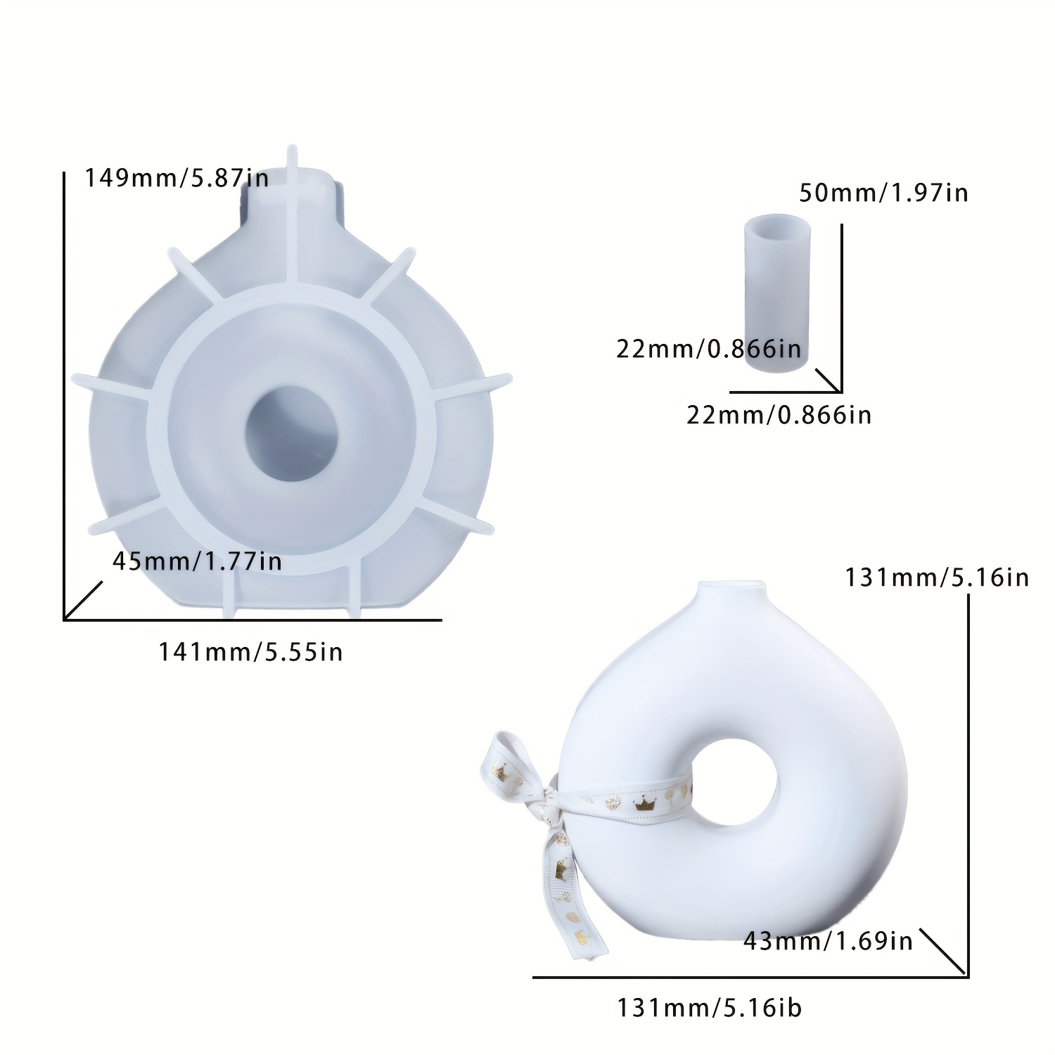 1 DIY Round Vase Silicone Moul - Resin Art Mould incelemesi ve fiyatı