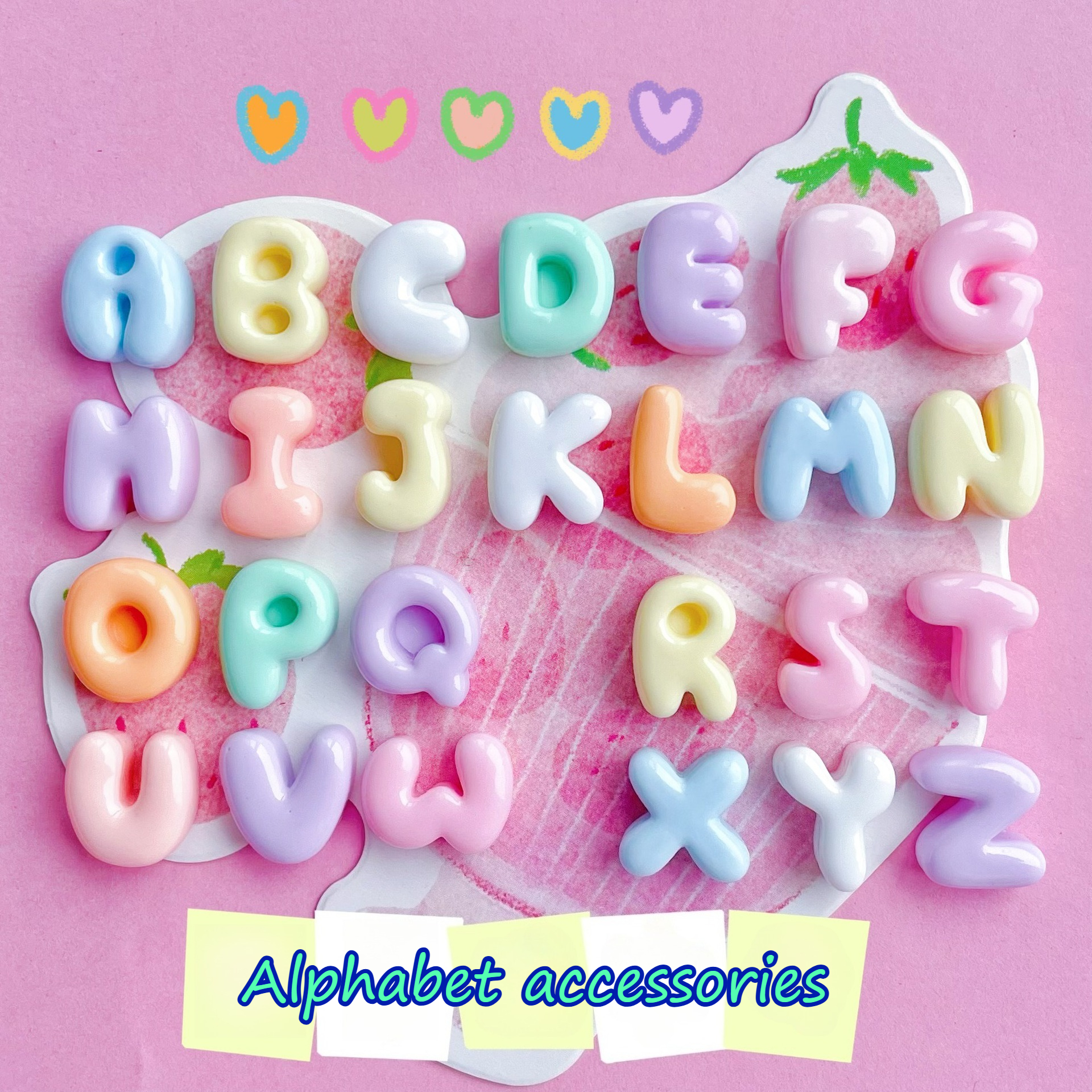100pcs Single choice 26 Englis - Resin Art Alphabet incelemesi ve fiyatı