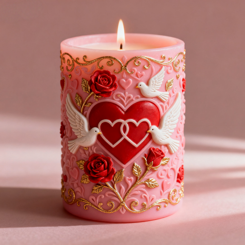 Double Heart Connected White D - Resin Art For Rose incelemesi ve fiyatı