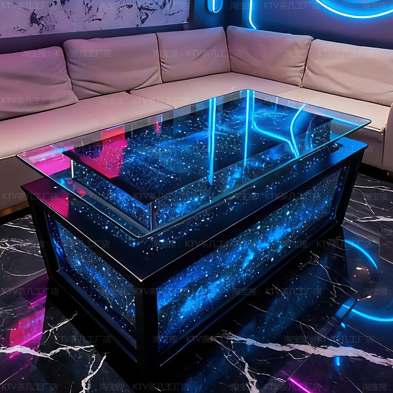 Luminous Tempered Glass Coffee - Resin Art Coffee Table incelemesi ve fiyatı
