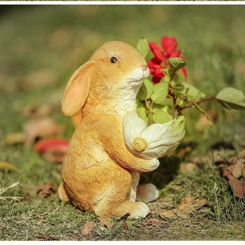 Outdoor Garden Statues Rabbit  - Resin Art Decor incelemesi ve fiyatı