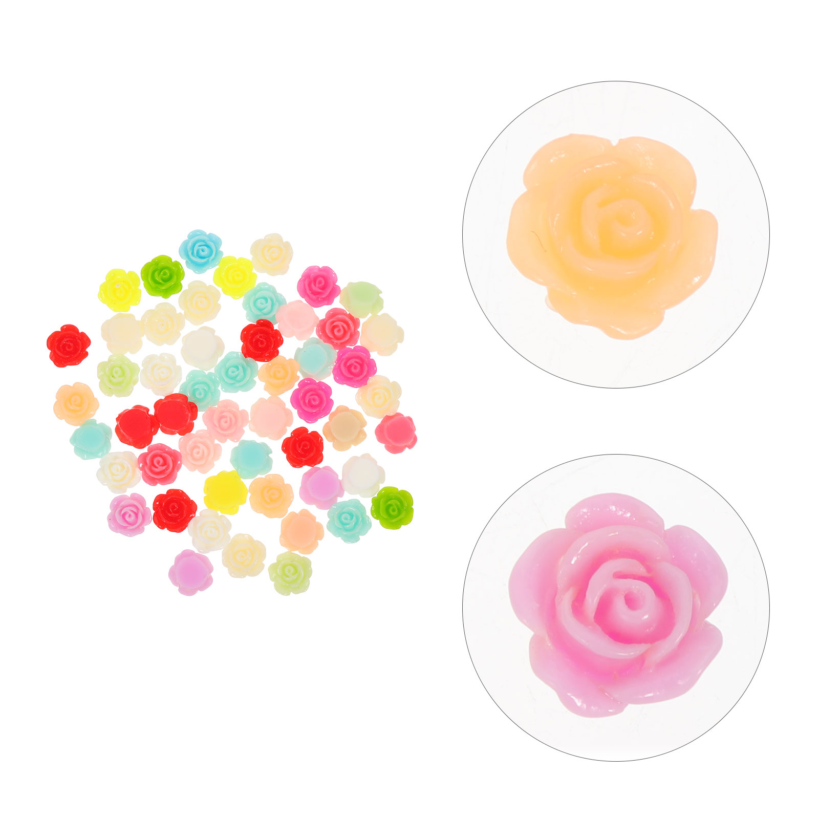 50pcs Rose Flower Resin Access - Resin Art For Rose incelemesi ve fiyatı