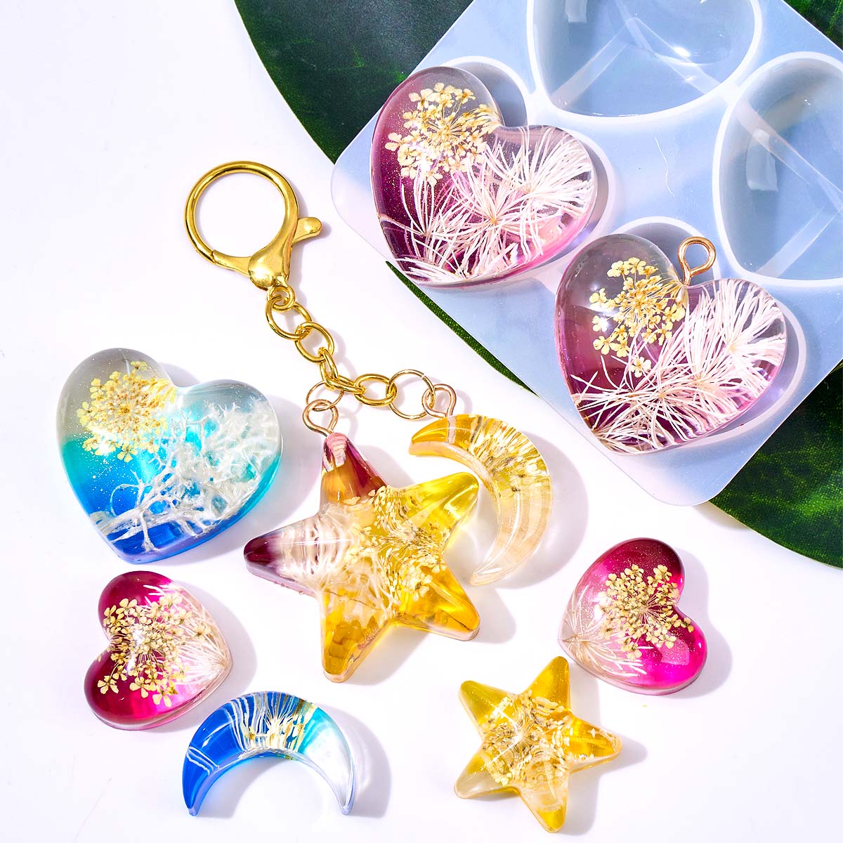 Heart Star Moon Pendant Silico - Resin Art Mould incelemesi ve fiyatı