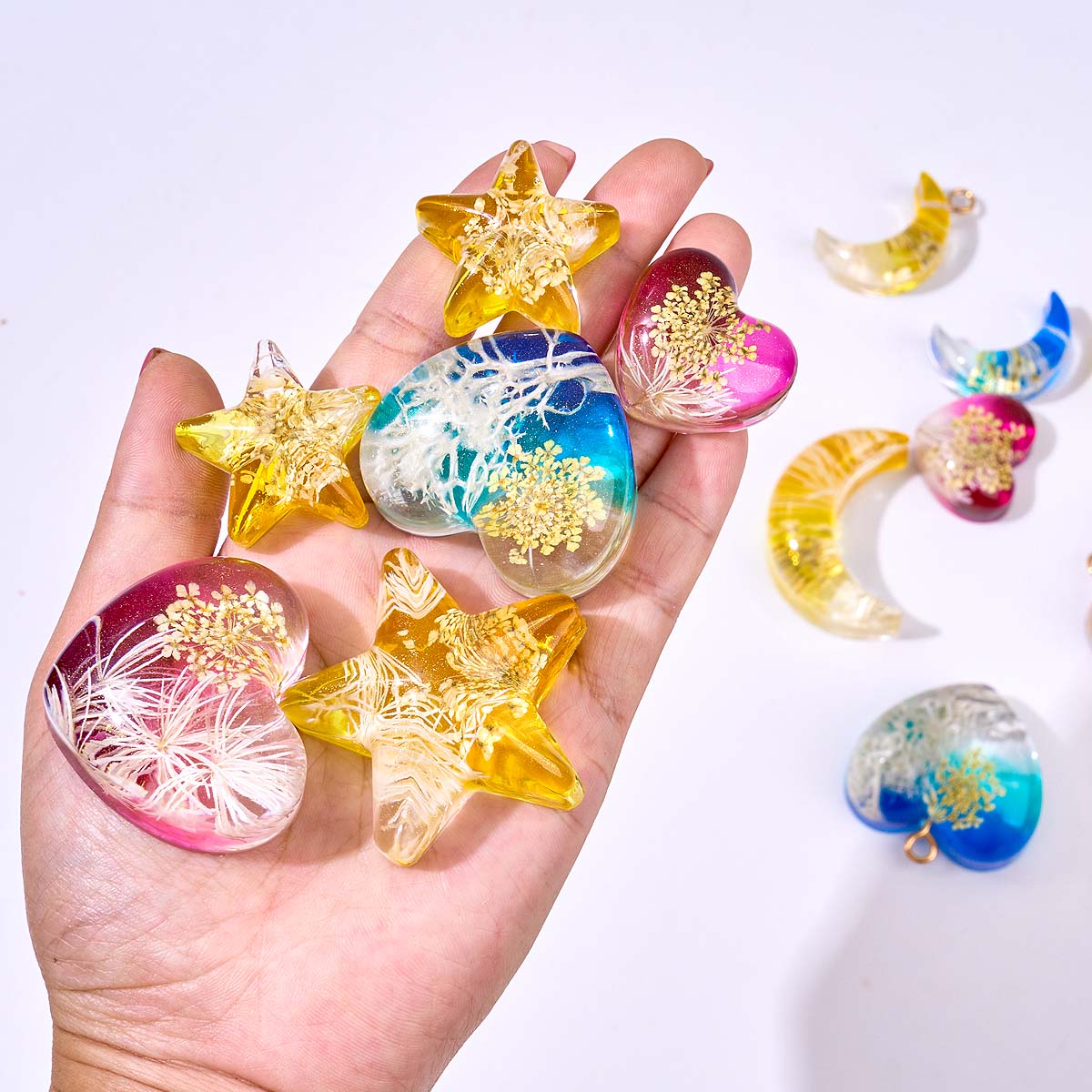 Heart Star Moon Pendant Silico - Resin Art Mould incelemesi ve fiyatı