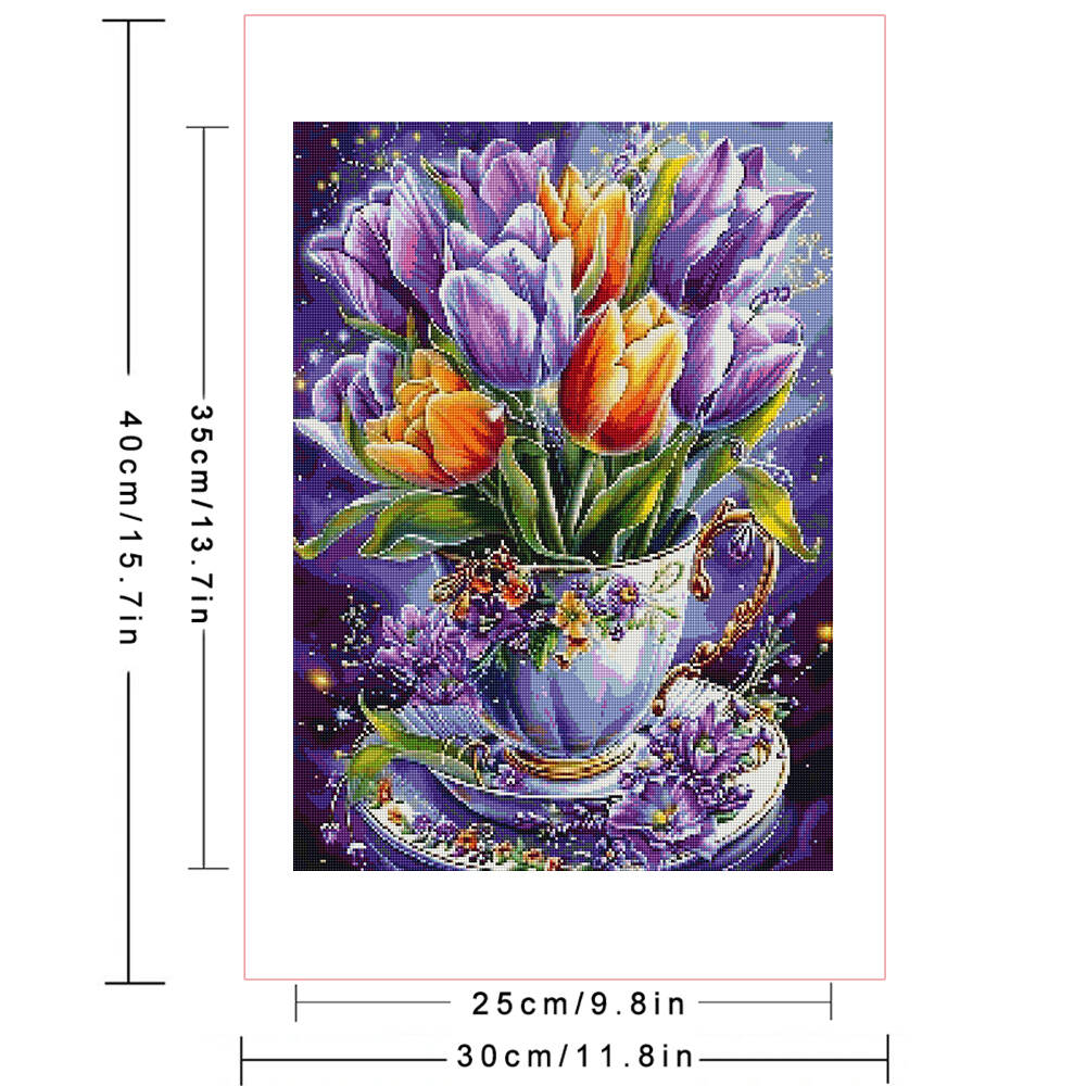Frameless, Diamond Mosaic Art  - Resin Art Of Flowers incelemesi ve fiyatı