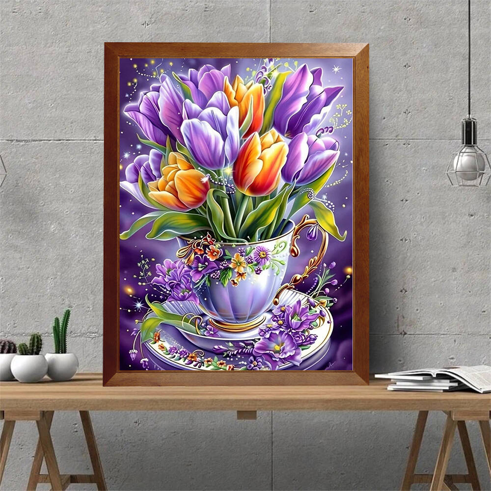 Frameless, Diamond Mosaic Art  - Resin Art Of Flowers incelemesi ve fiyatı