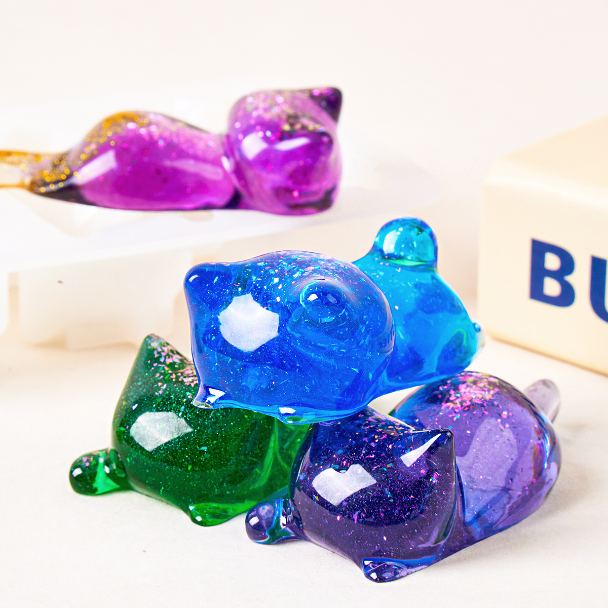 3D Cat Crystal Epoxy Resin Mol - Resin Art Mould incelemesi ve fiyatı