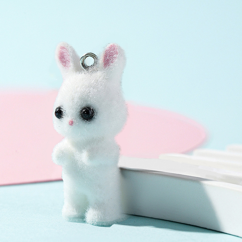 5pcs/lot Cute Flocking Rabbit  - Resin Art Notes incelemesi ve fiyatı