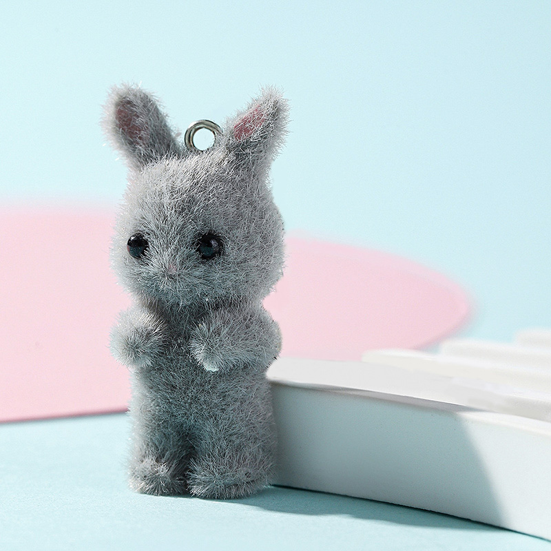 5pcs/lot Cute Flocking Rabbit  - Resin Art Notes incelemesi ve fiyatı