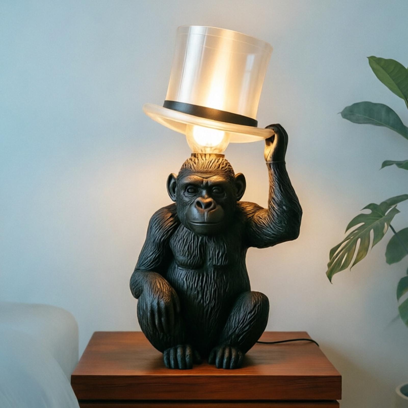 Monkey Lamp Top Hat Monkey Res - Resin Art Coffee Table incelemesi ve fiyatı