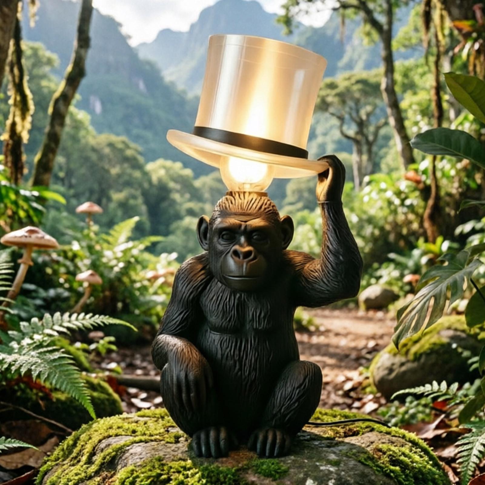 Monkey Lamp Top Hat Monkey Res - Resin Art Coffee Table incelemesi ve fiyatı