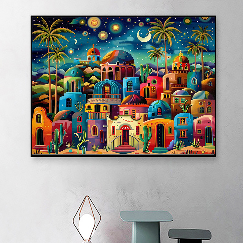 Frameless,Night View 5D Diamon - Resin Art On Wall incelemesi ve fiyatı