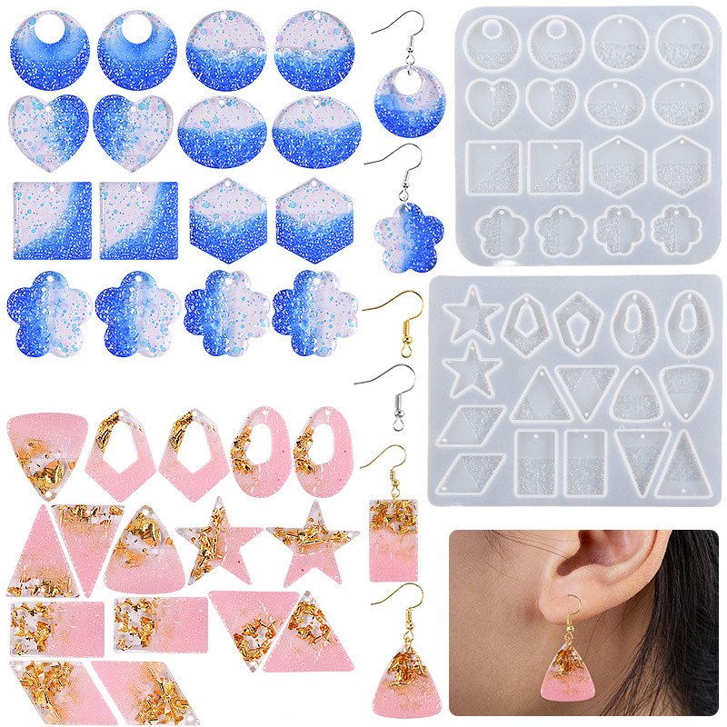 Earring Pendant Epoxy Silicone - Resin Art Alphabet incelemesi ve fiyatı