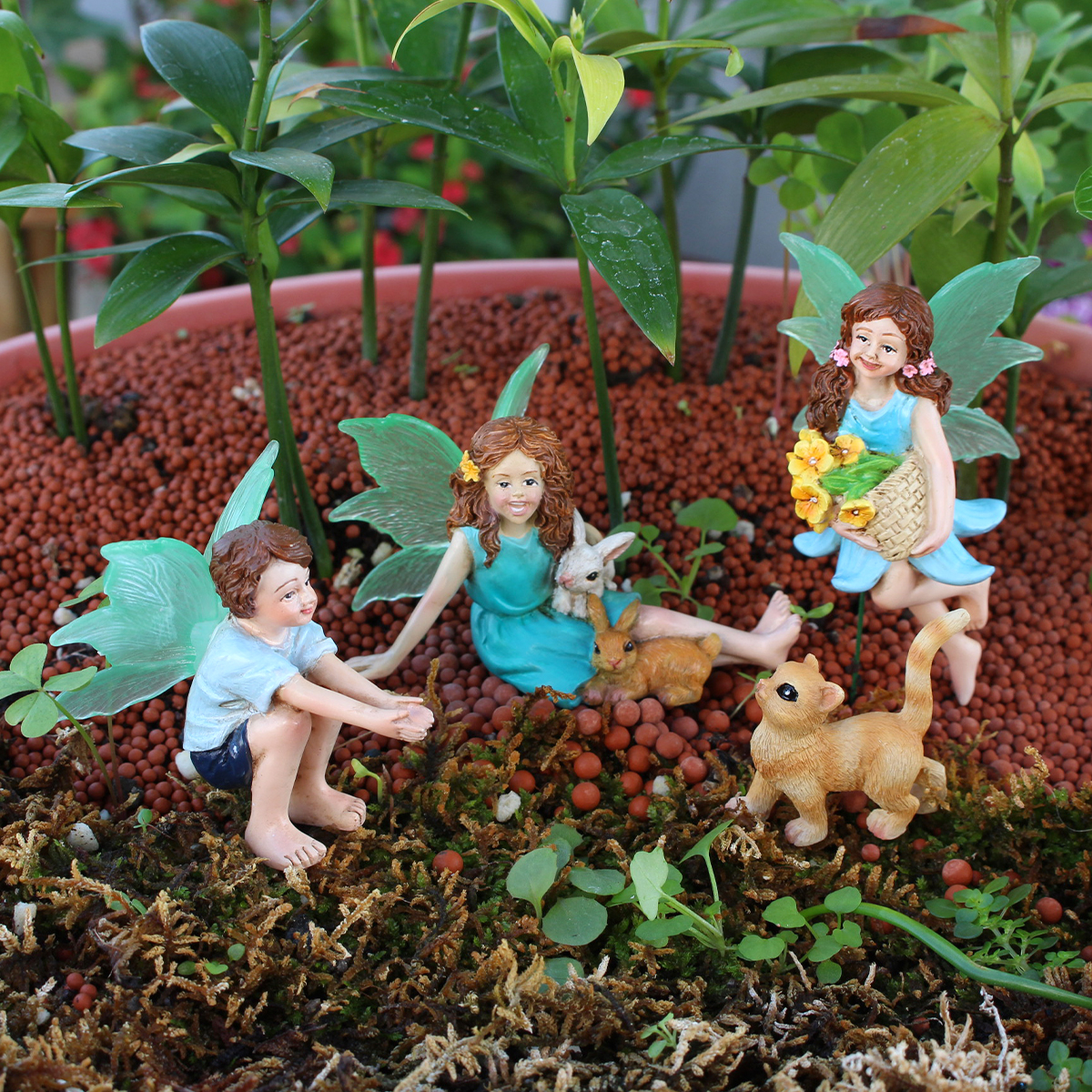 4pc Flower Fairy and Animal Pa - Resin Art Decor incelemesi ve fiyatı