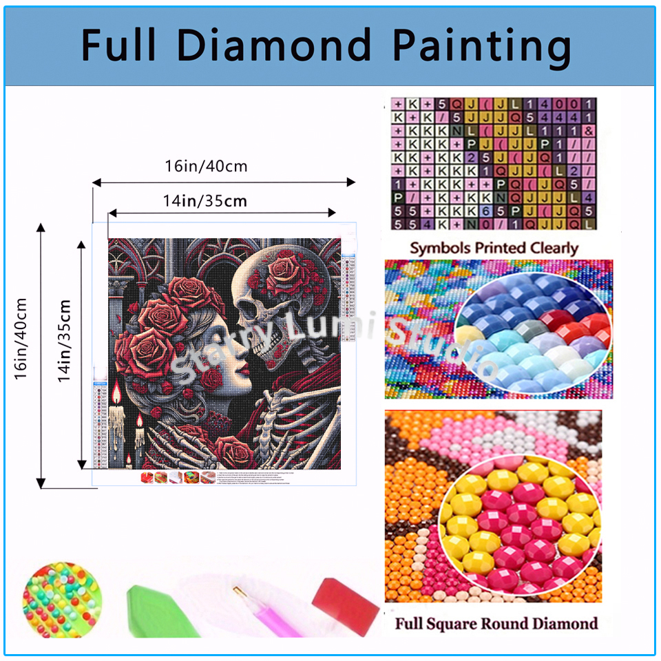 5D Diamond Painting Gothic Lad - Resin Art For Rose incelemesi ve fiyatı