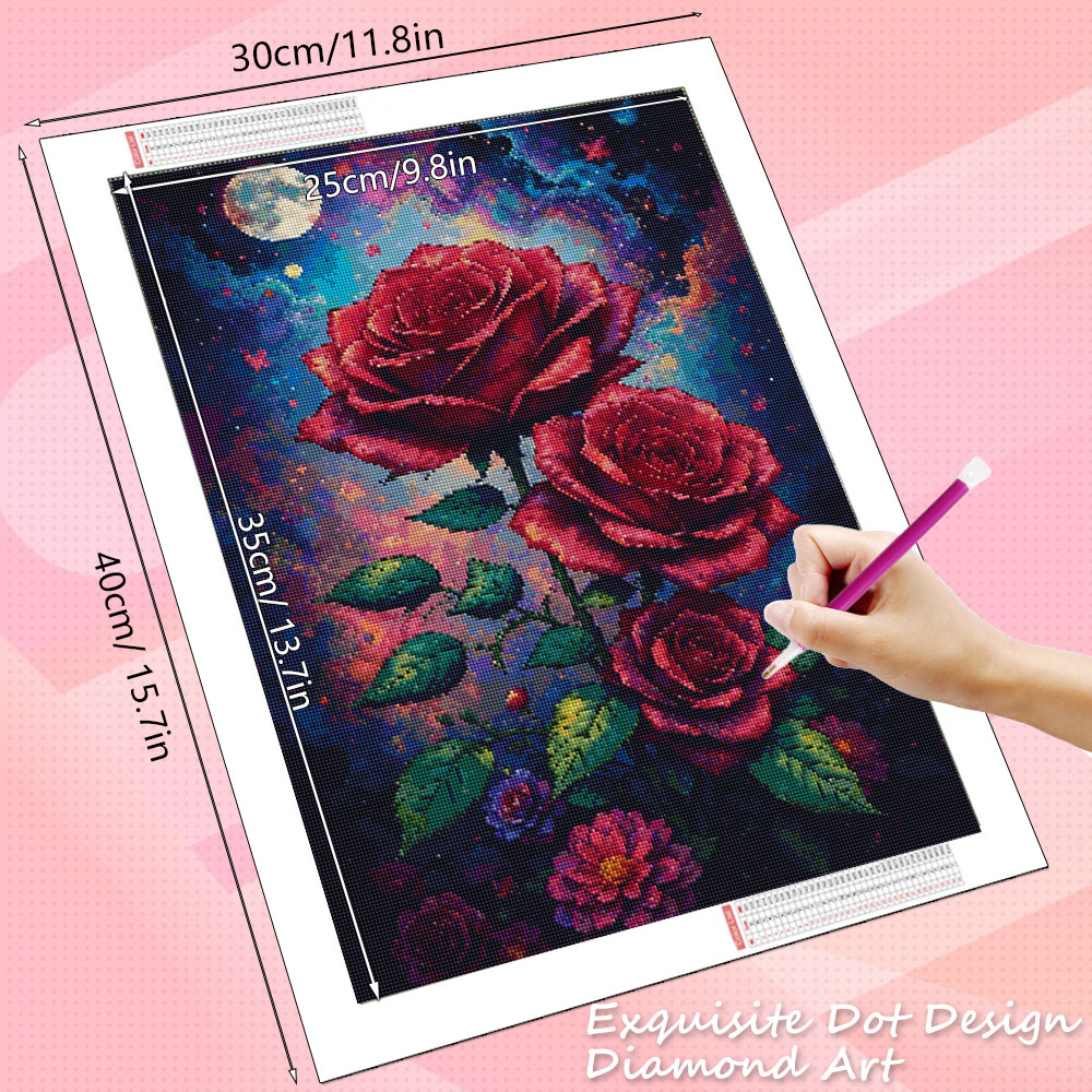 HUACAN Diamond Mosaic 5d Rose  - Resin Art For Rose incelemesi ve fiyatı