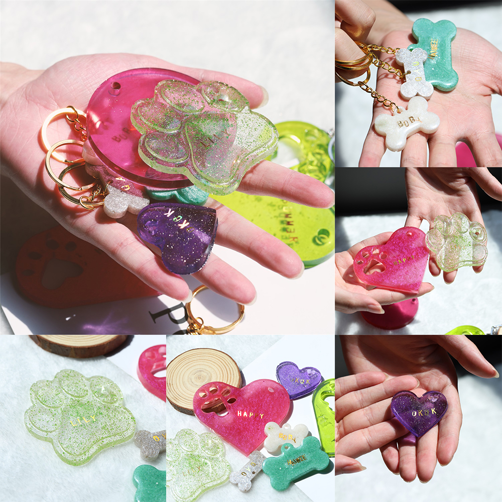 Cat Bear Paw Dog Bone Tag Pend - Resin Art Tool Kit incelemesi ve fiyatı