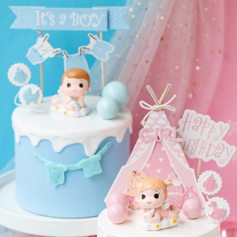 Gender Reveal Cake Decoration  - Resin Art Alphabet incelemesi ve fiyatı