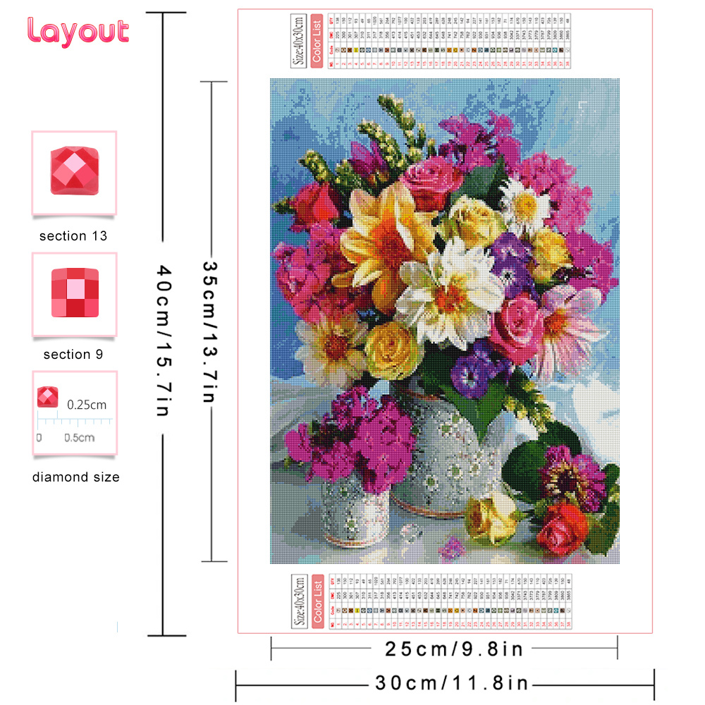 Full Diamond Mosaic Flower 5D  - Resin Art Of Flowers incelemesi ve fiyatı