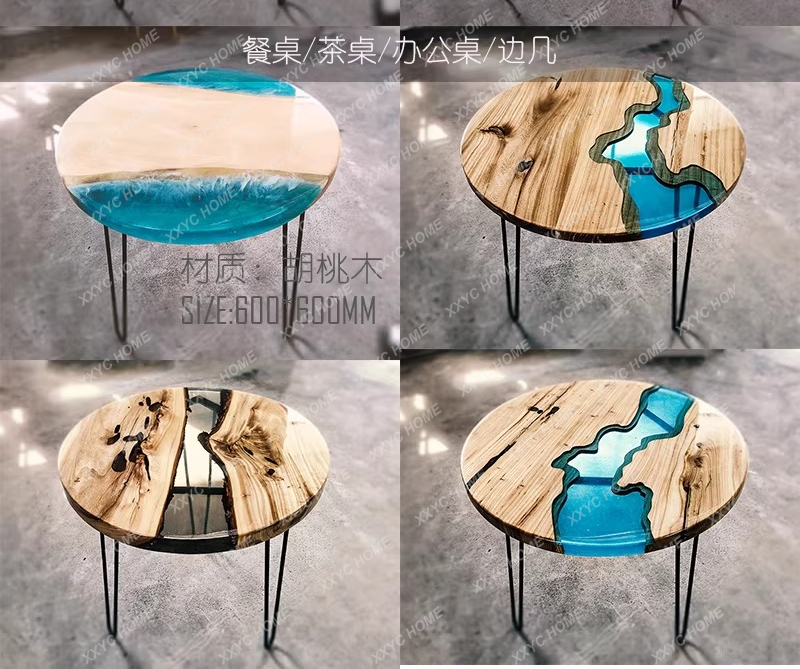 Creative art dining table epox - Resin Art Coffee Table incelemesi ve fiyatı