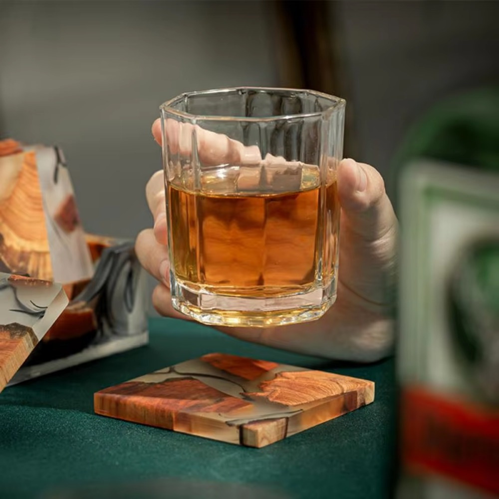 Wood Resin Coasters Square Cup - Resin Art Coffee Table incelemesi ve fiyatı