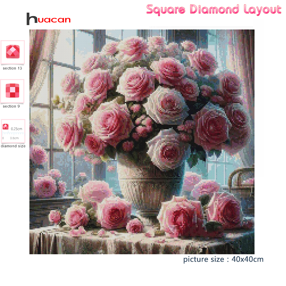1PC frameless  5D Diy Diamond  - Resin Art Of Flowers incelemesi ve fiyatı