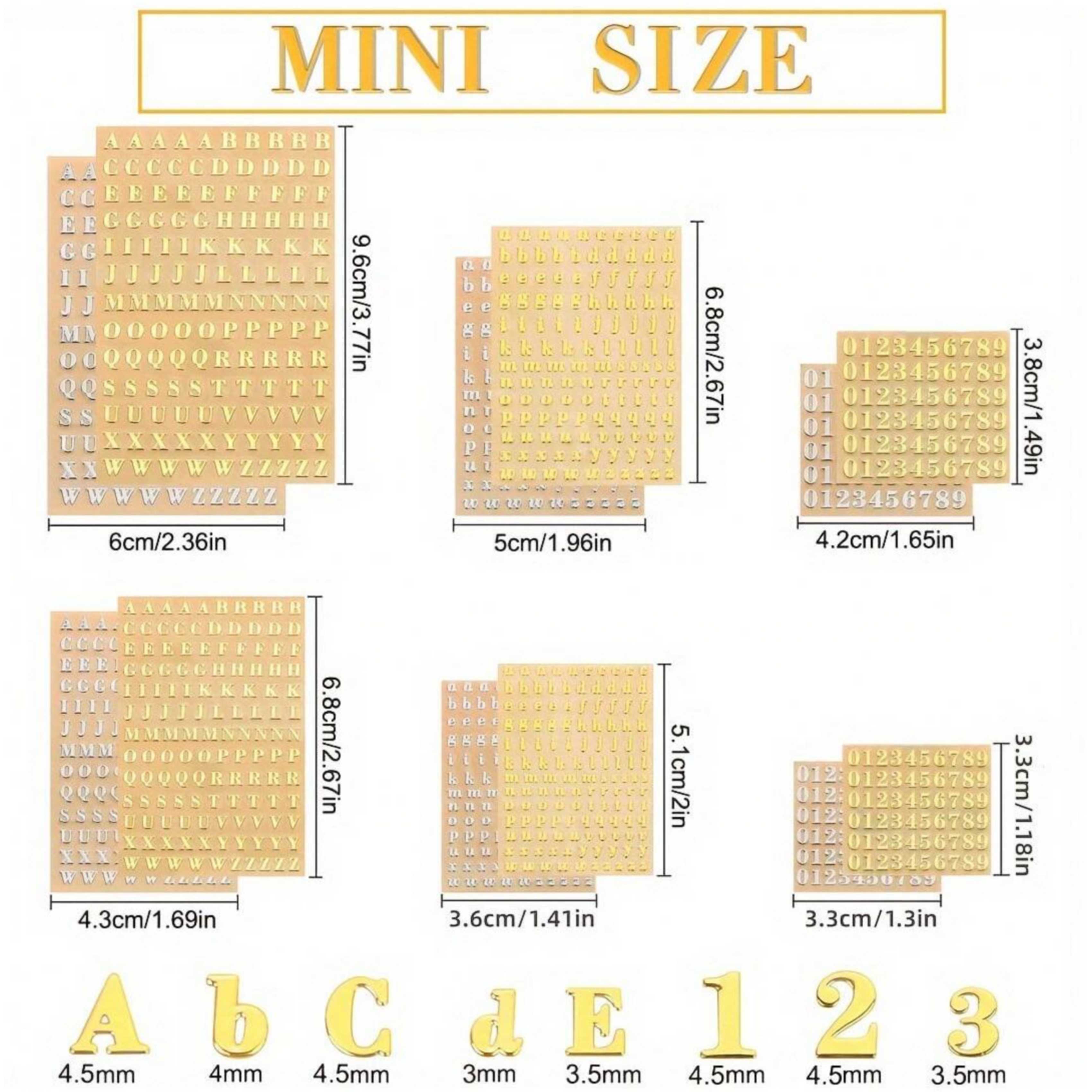12 Letter Resin Stickers, Mini - Resin Art Alphabet incelemesi ve fiyatı