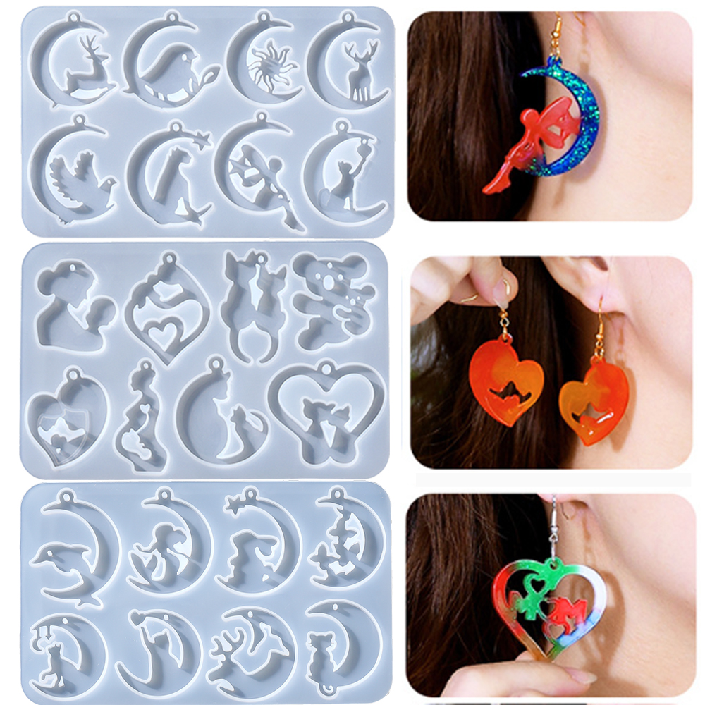 Earring Pendants Epoxy Resin S - Resin Art Alphabet incelemesi ve fiyatı