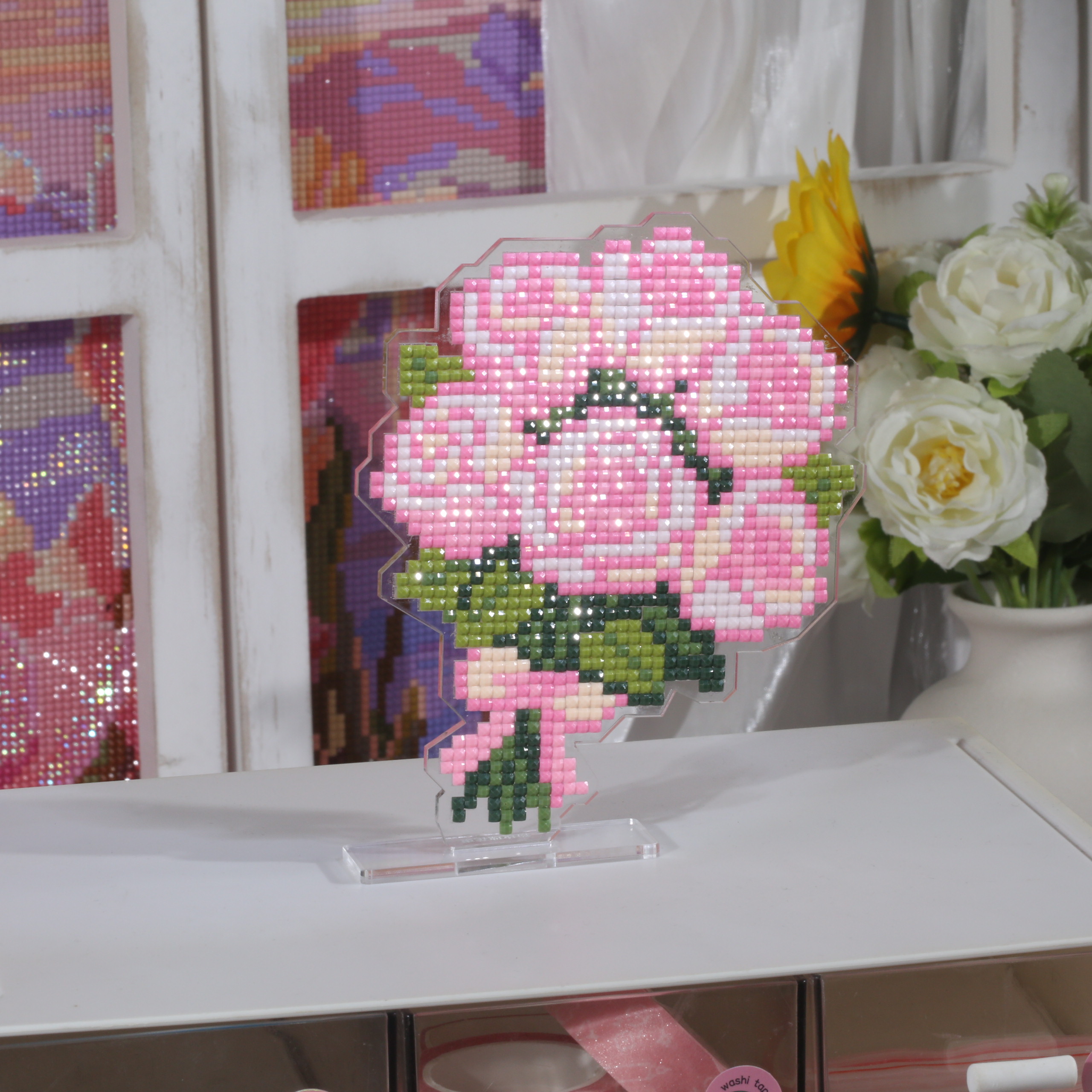 ForeverYoung Pink Rose Bouquet - Resin Art For Rose incelemesi ve fiyatı