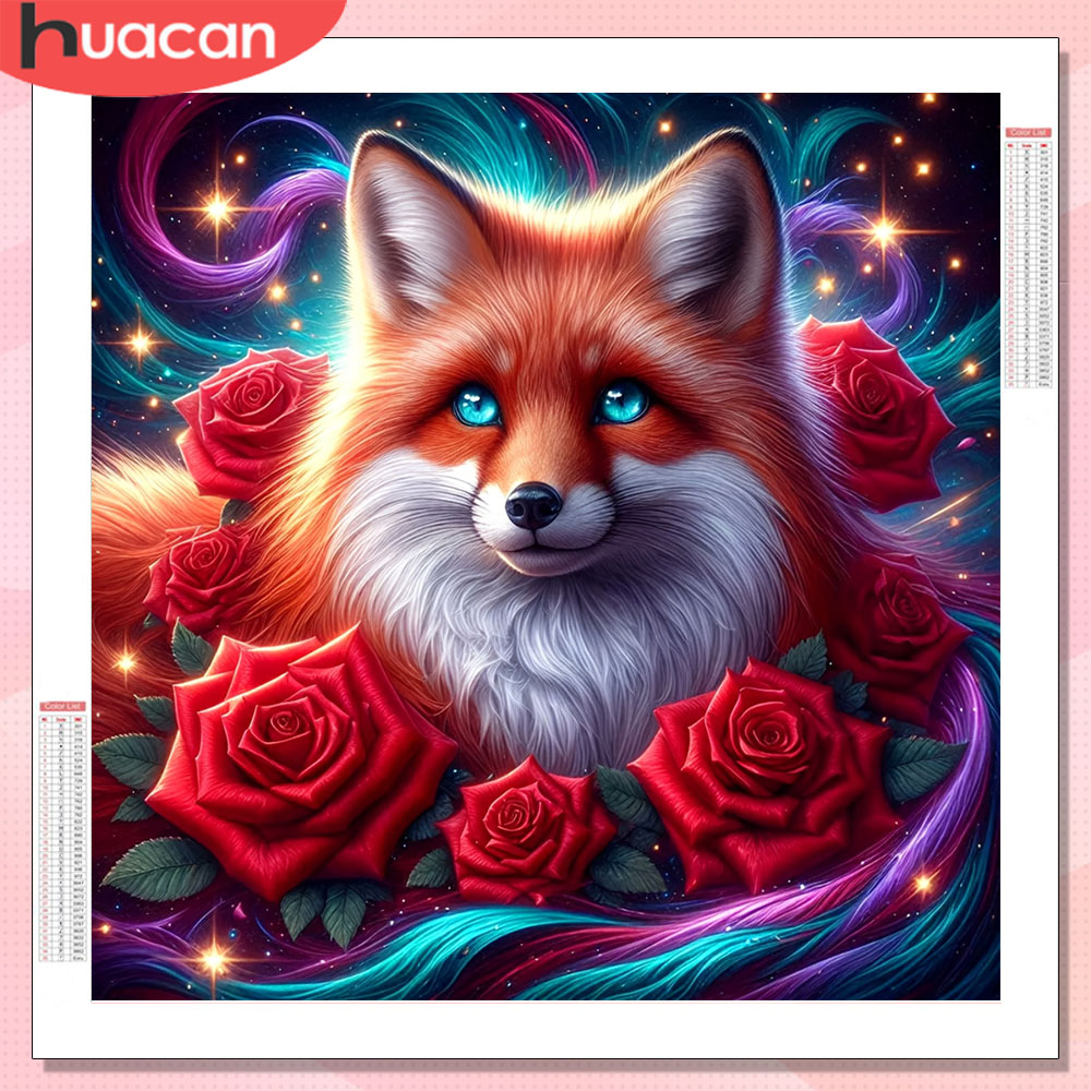 HUACAN Diamond Painting Fox An - Resin Art For Rose incelemesi ve fiyatı